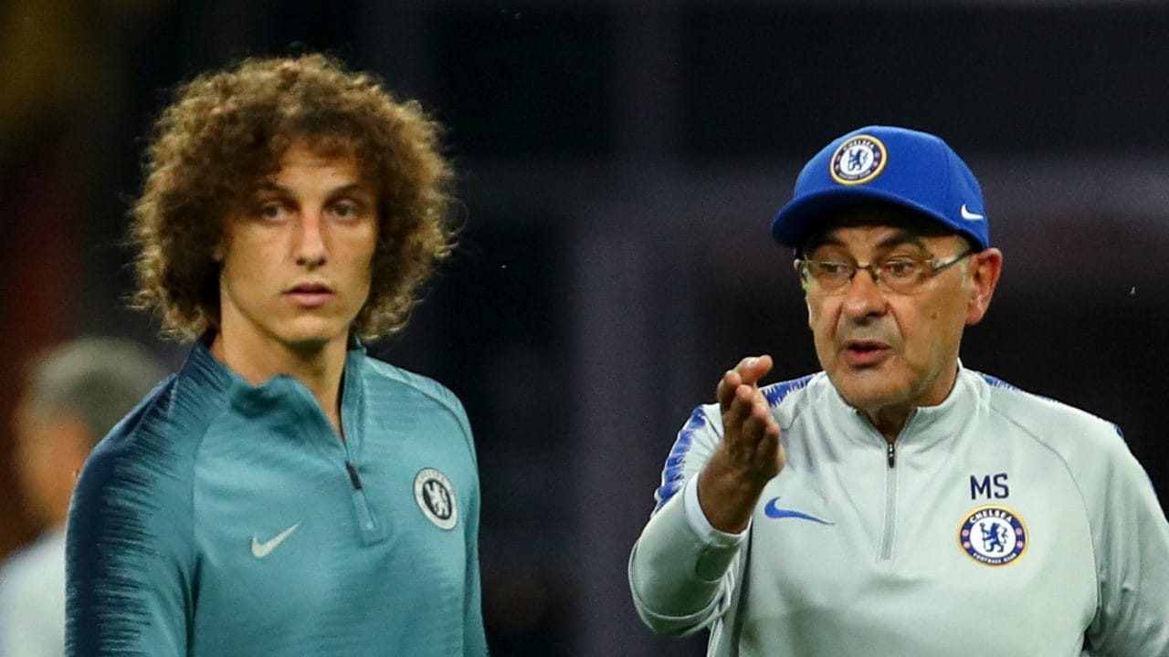 David Luiz ricorda cos'era costretto a fare con Sarri al Chelsea: "Gli parlavo coprendomi la faccia"