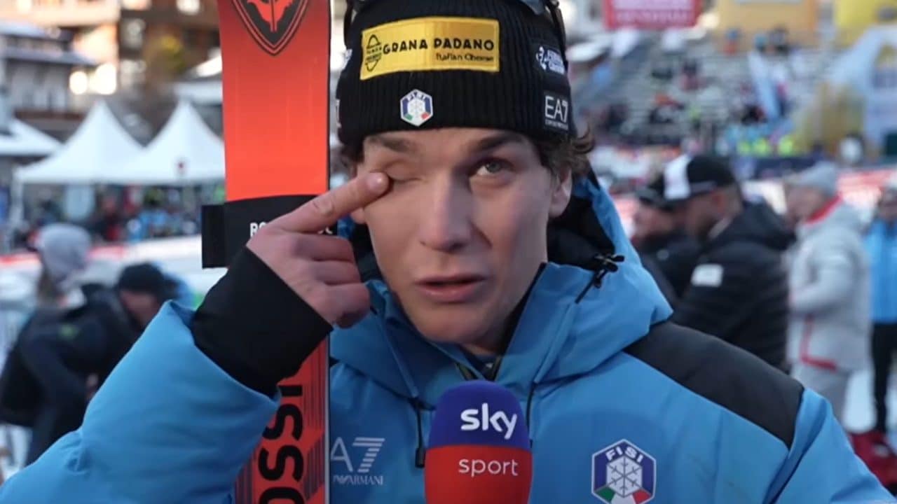 Giovanni Franzoni dedica speciale in SuperG e le lacrime per Franzoso: "Scierò per lui tutta la vita"