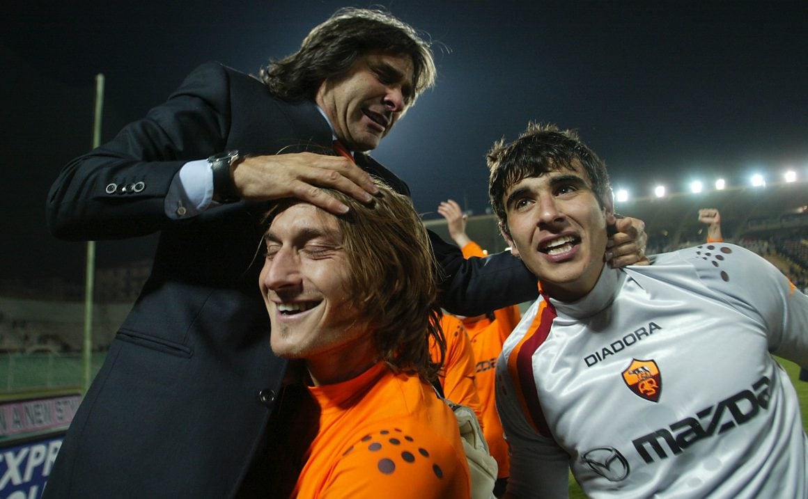 Curci con Totti e Bruno Conti alla Roma.