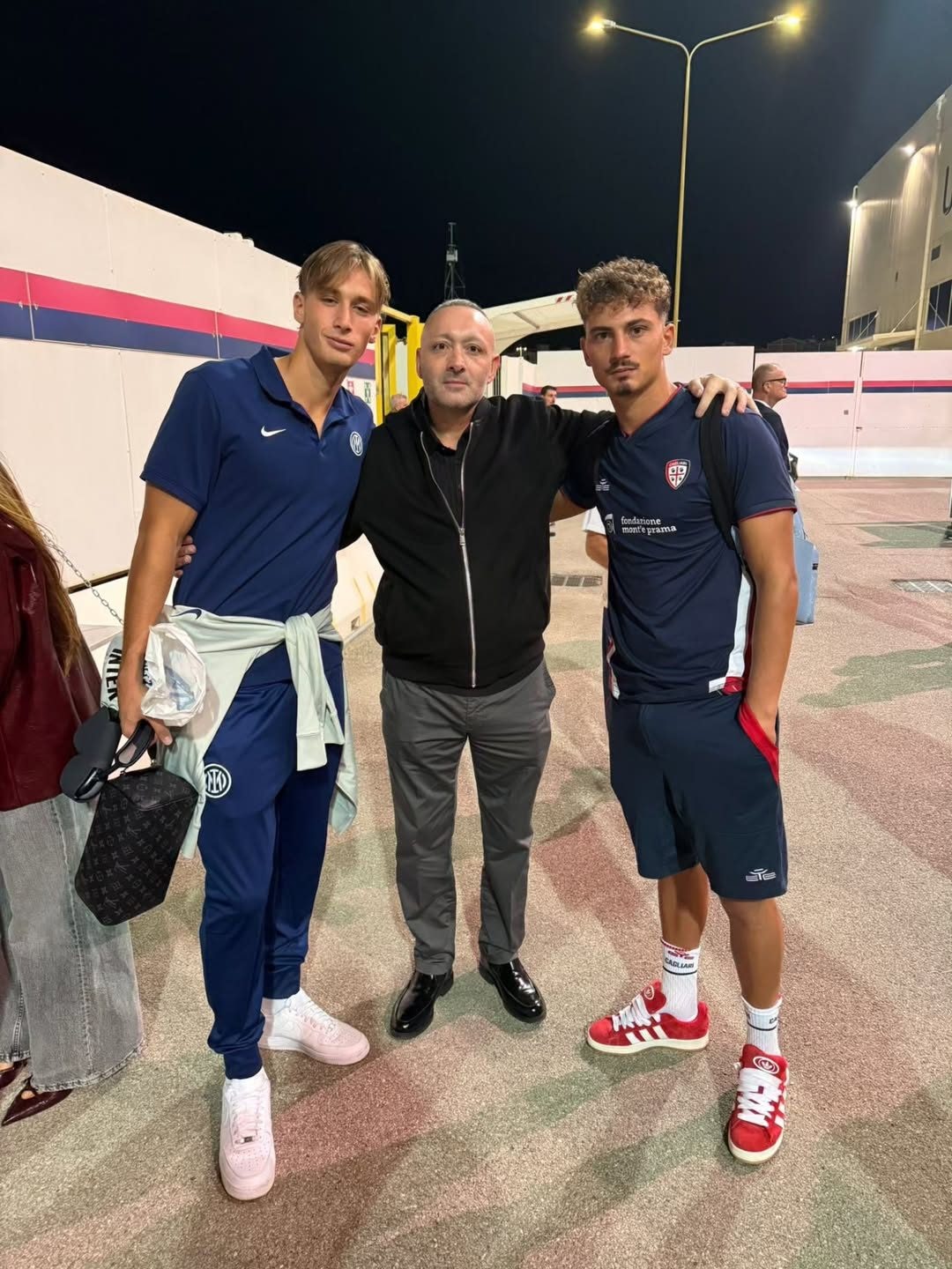 I fratelli Pio e Sebastiano Esposito con Giuffredi.