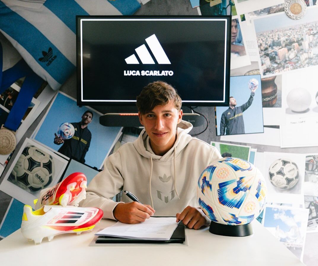 La firma di Scarlato con Adidas come sponsor tecnico personale lo scorso marzo