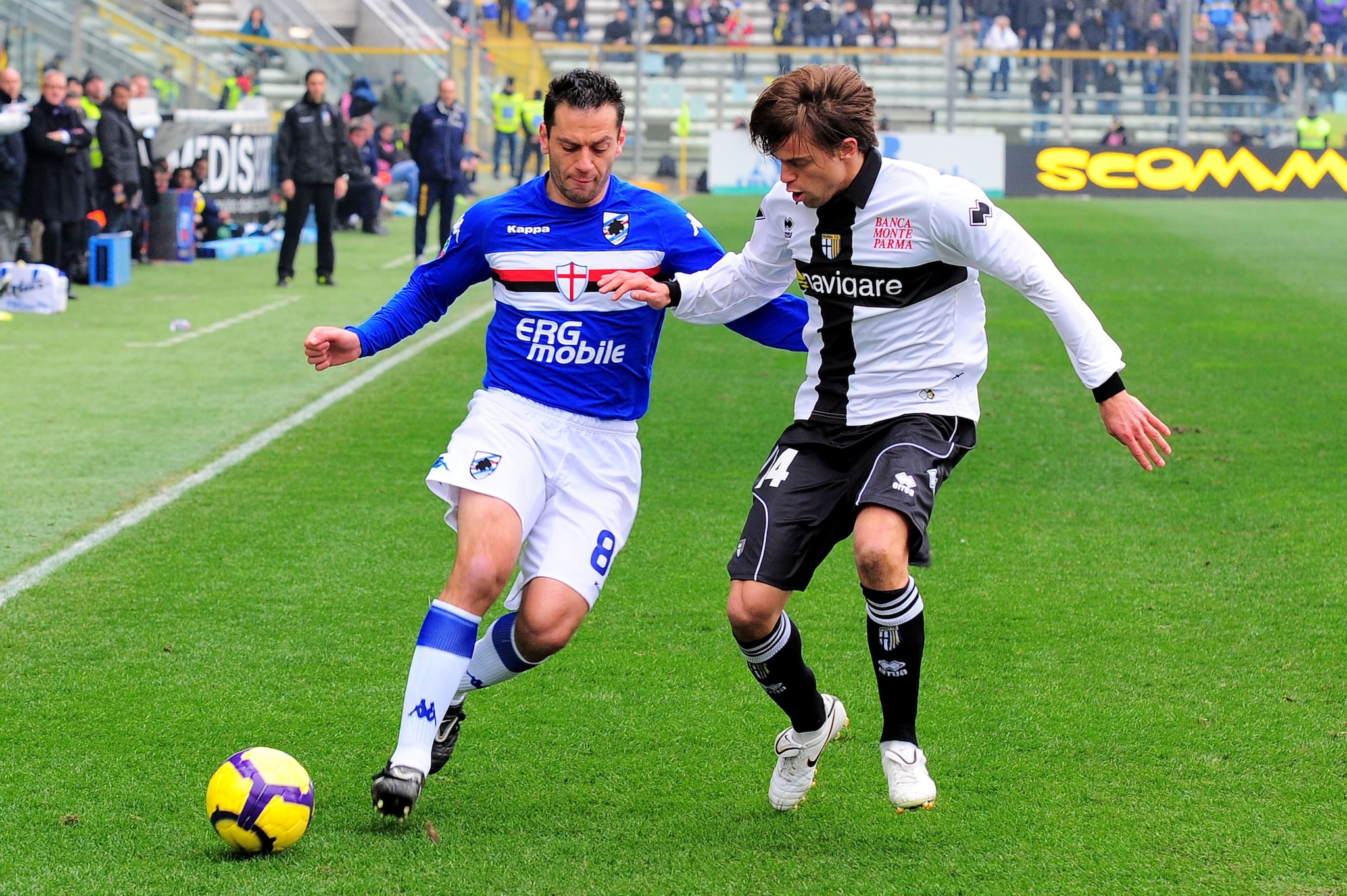 Luciano Zauri con la maglia della Sampdoria.