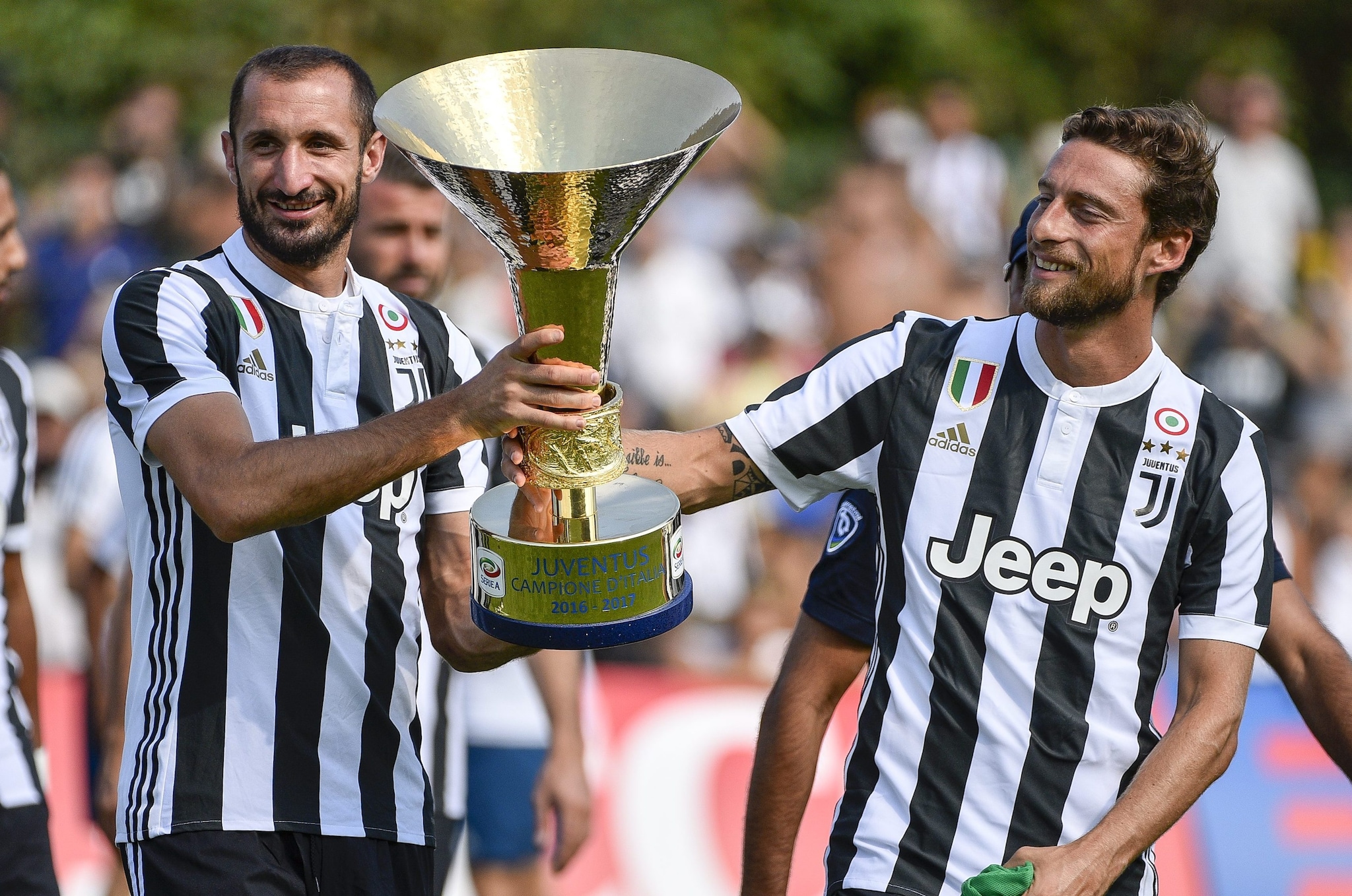 Claudio Marchisio e Giorgio Chiellini con la maglia della Juventus: hanno vinto tantissimo