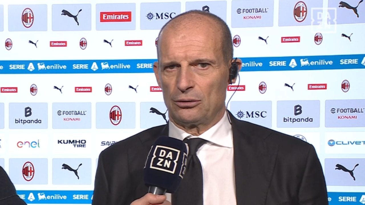 Allegri non fa drammi dopo il pari del Milan: "L'obiettivo è arrivare a maggio tre le prime quattro"