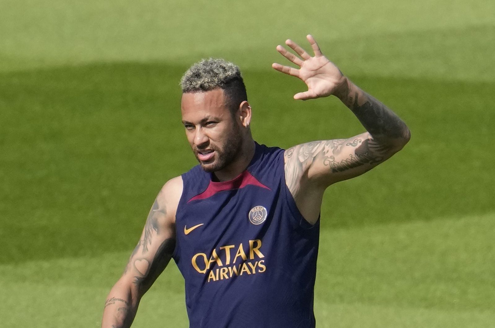 Neymar in allenamento al PSG