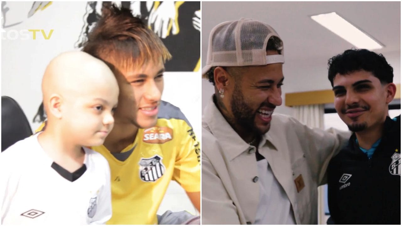 Neymar incontra Matheus dopo 13 anni: è guarito, i tifosi credevano che non ce l'avesse fatta