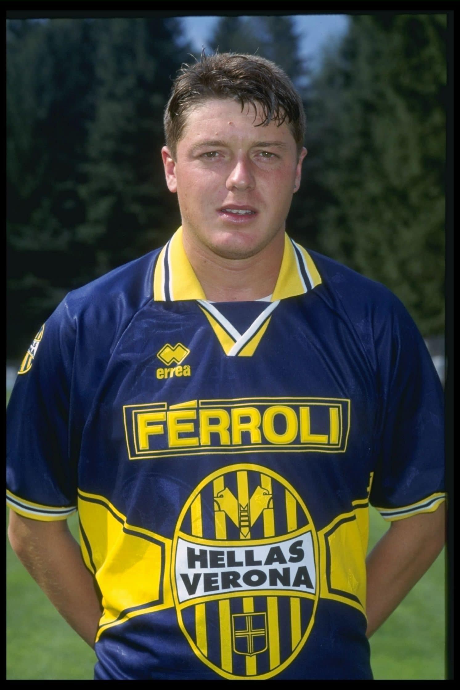 Orlandini nelle foto pre–season al Verona.