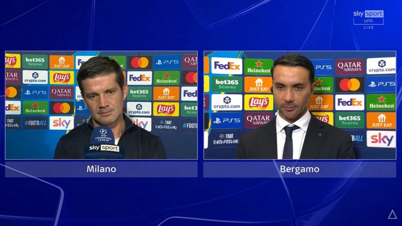 Palladino interviene durante l'intervista di Chivu e commenta il rigore dato al Liverpool: "Non esiste"