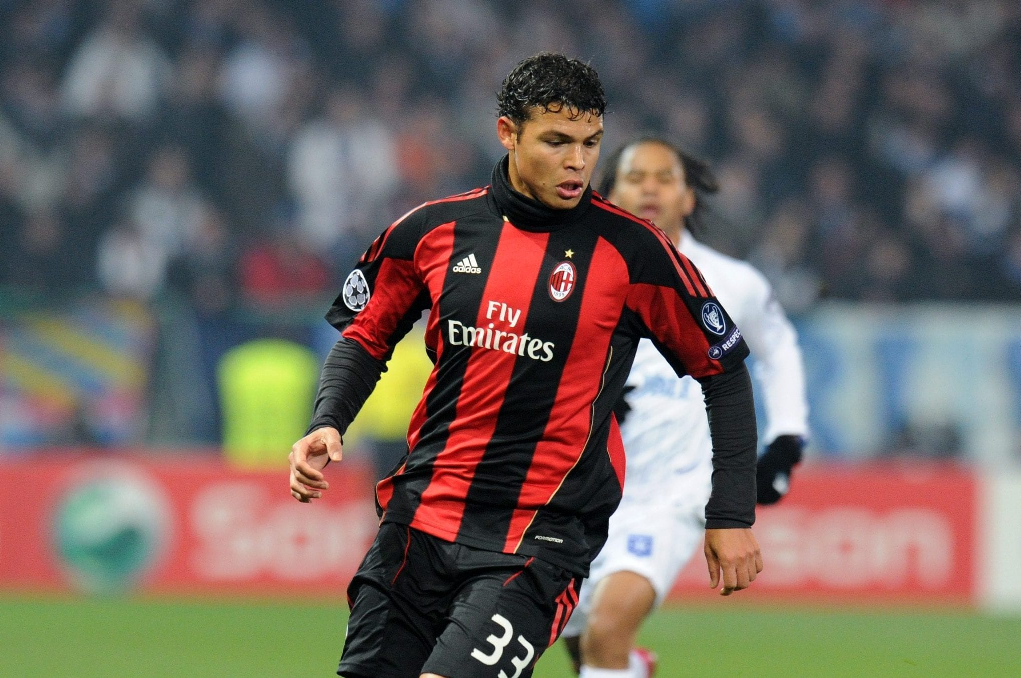 Thiago Silva con la maglia del Milan nel 2010