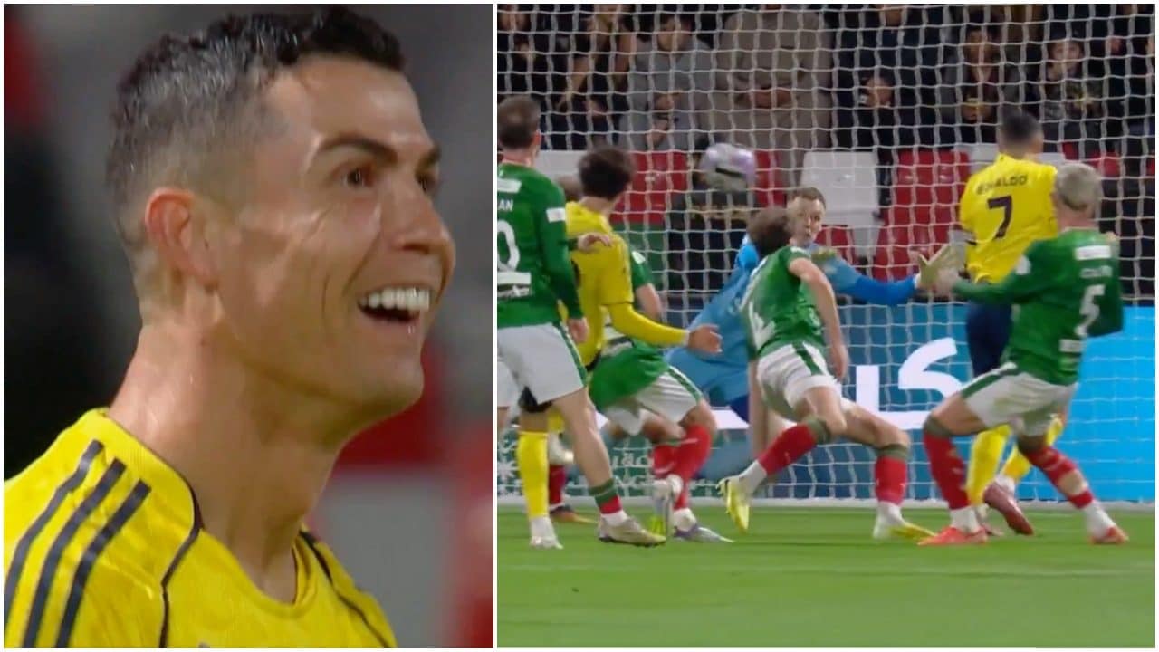 L'ultimo gol del 2025 di Cristiano Ronaldo è surreale: nemmeno lui riesce a trattenere le risate
