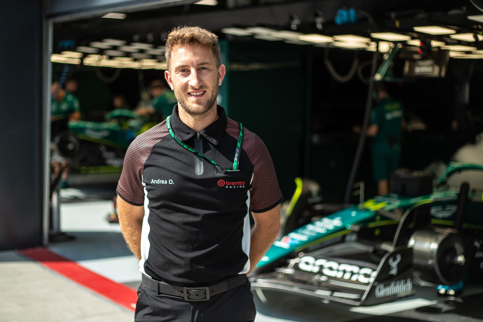 L’ingegnere di pista Formula 1 di Brembo Andrea Dellavedova