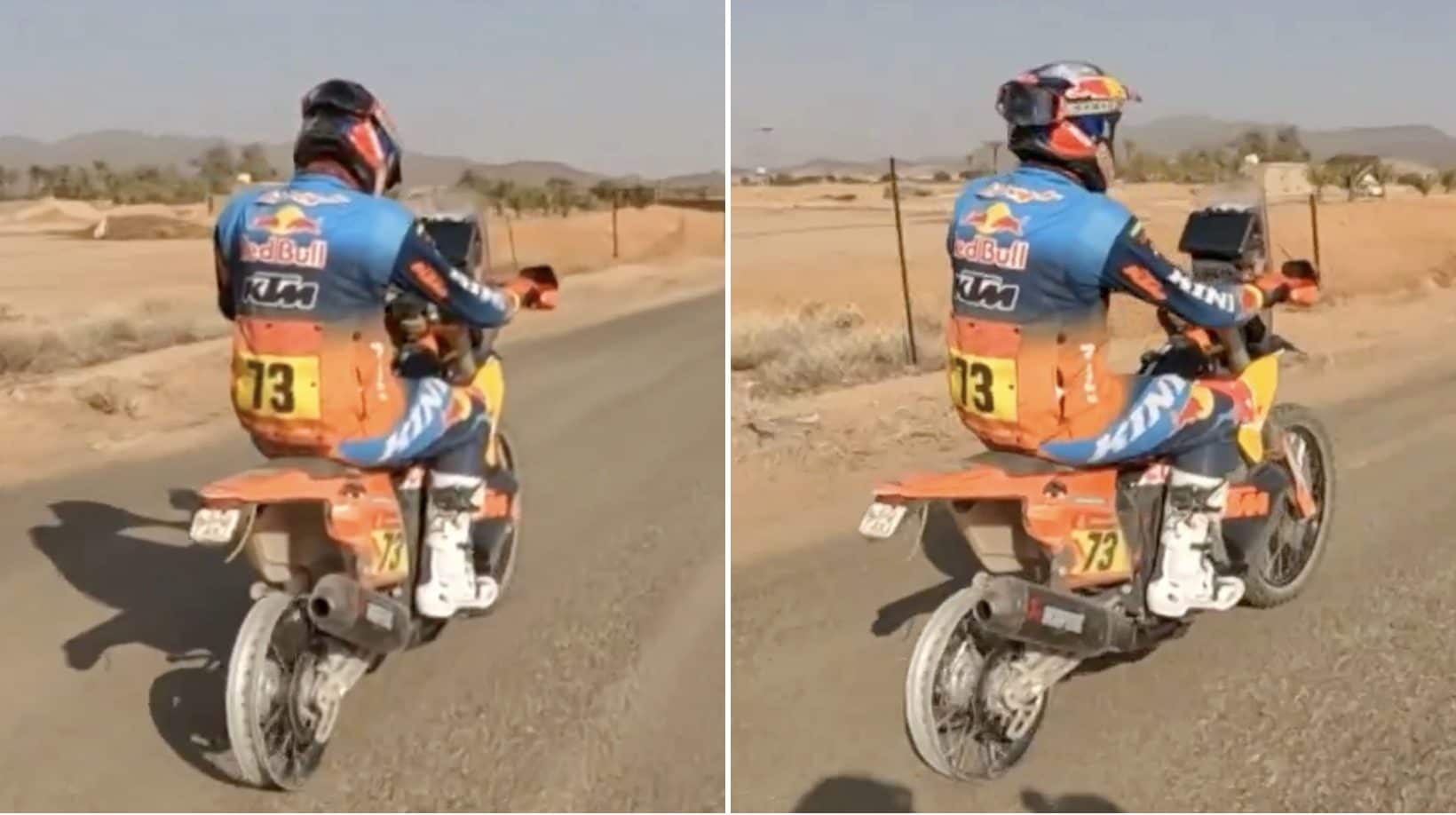 Edgar Canet, odissea alla Dakar 2026: senza ruota posteriore, arriva al traguardo sul metallo