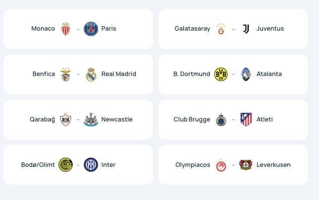 Tutte le partite dei playoff di Champions