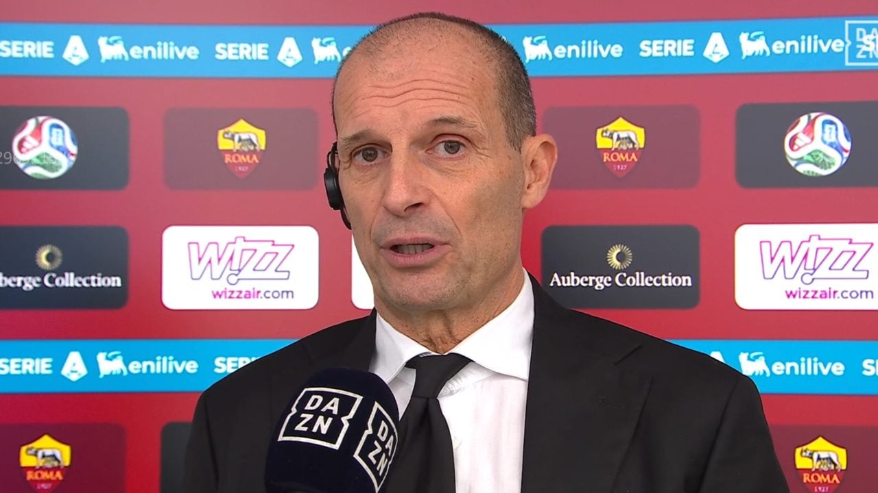 Allegri fa i conti in classifica dopo il pareggio del Milan: "+1 sul Napoli e +4 sulla Roma"