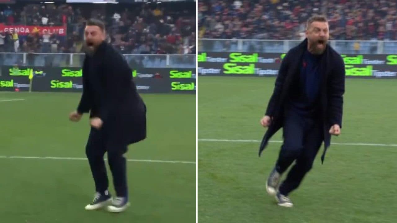 De Rossi show, incontenibile l'esultanza per la rimonta del Genoa. E nasce il neologismo: "Derossismo"