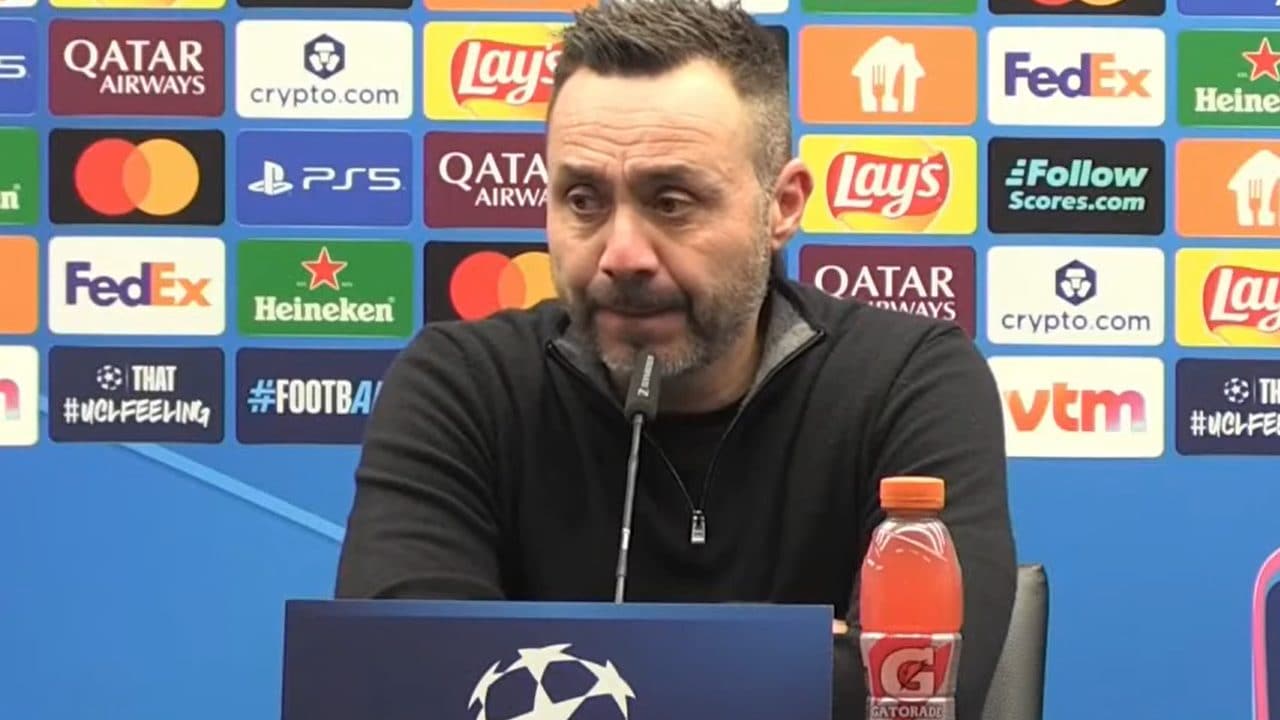 De Zerbi ha chiesto scusa ai tifosi dopo l’eliminazione dalla Champions