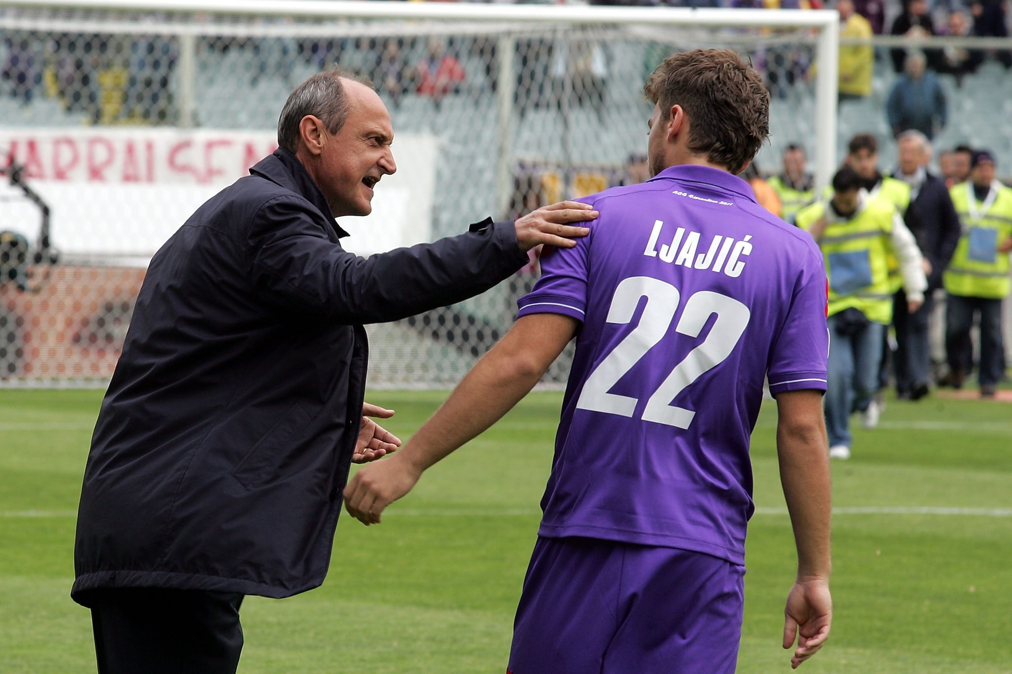 Delio Rossi e Adem Ljajić alla Fiorentina.