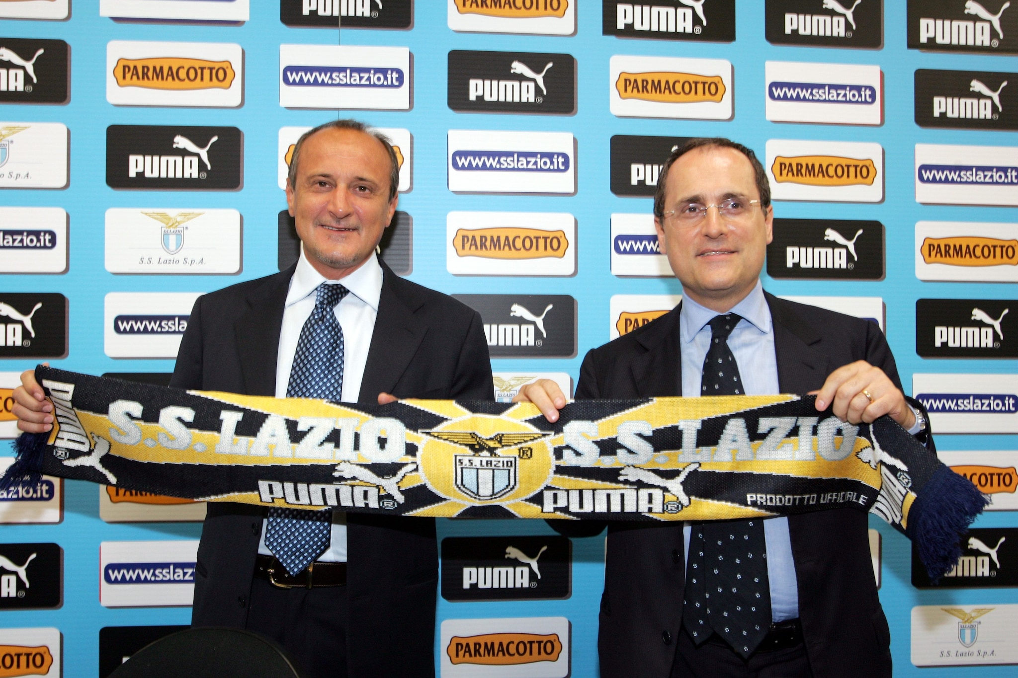 Rossi e Lotito alla presentazione con la Lazio.