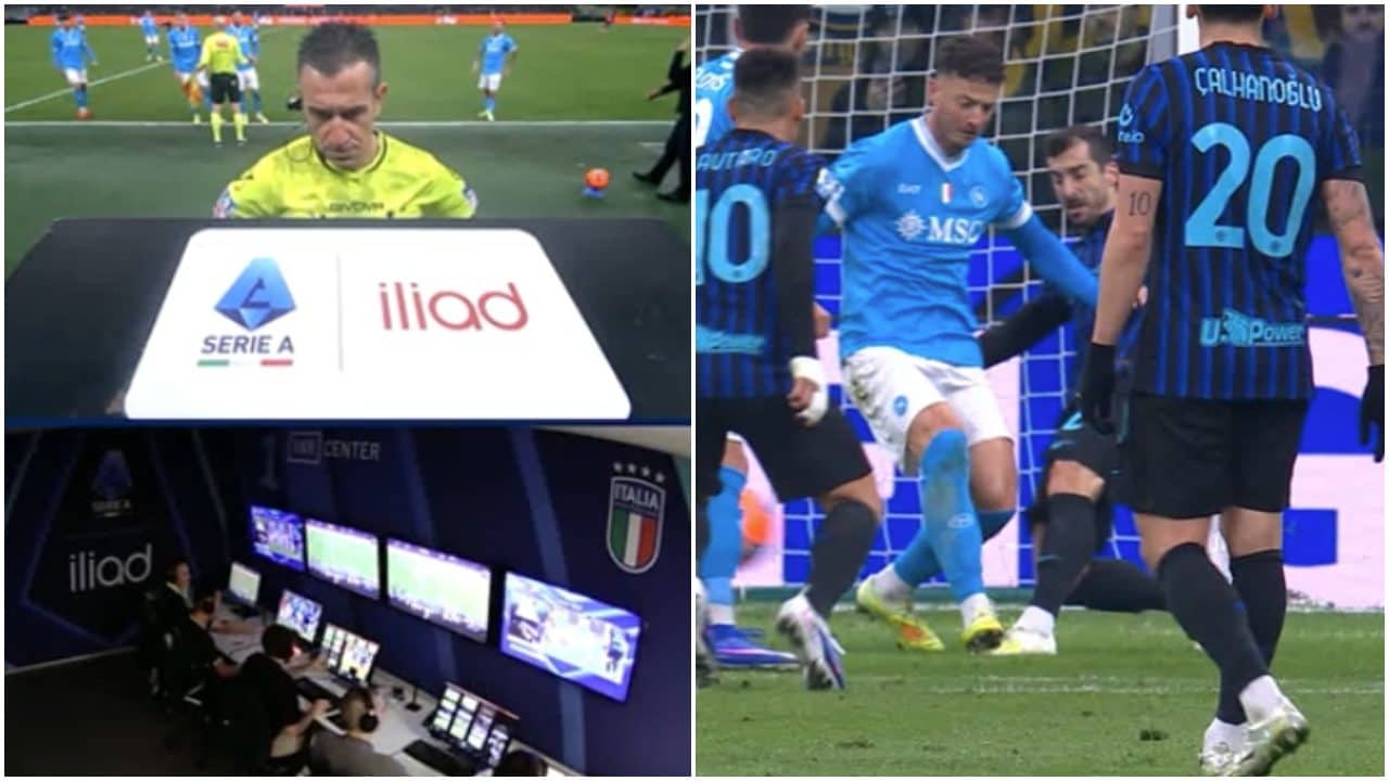 Il dialogo tra Doveri e la sala VAR sul rigore di Inter-Napoli: l'arbitro è guidato alla perfezione