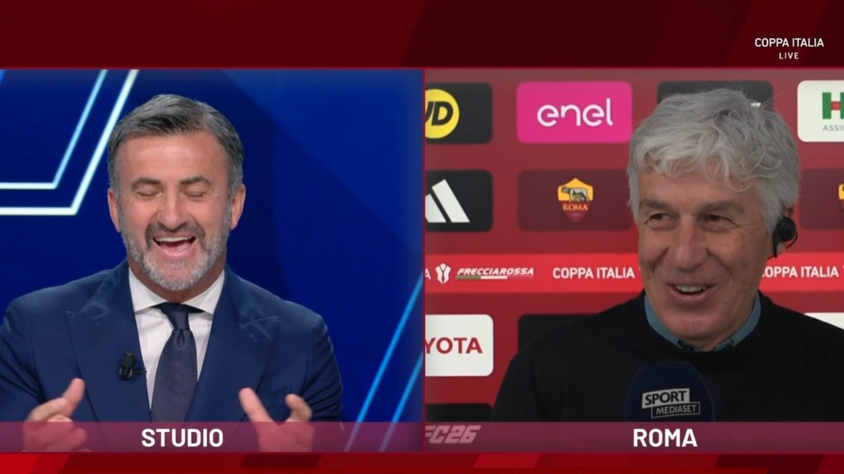 Gasperini spiazzato da Panucci dopo l'eliminazione in Coppa Italia: "Forse hai notizie migliori delle mie"