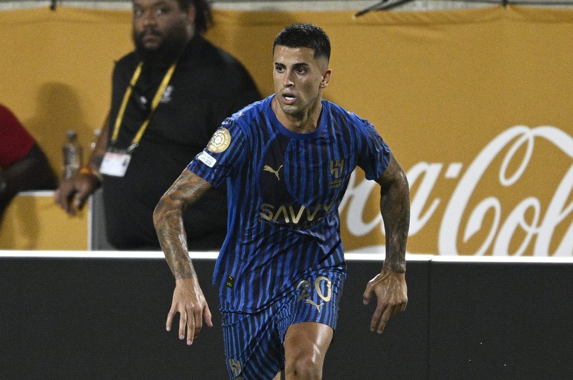 Joao Cancelo con la maglia dell’Al Hilal: 3 gol e 14 assist in 45 presenze complessive