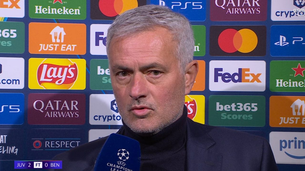 La spiazzante onestà di Mourinho dopo il KO del Benfica con la Juve: "Non so se ci qualificheremo"