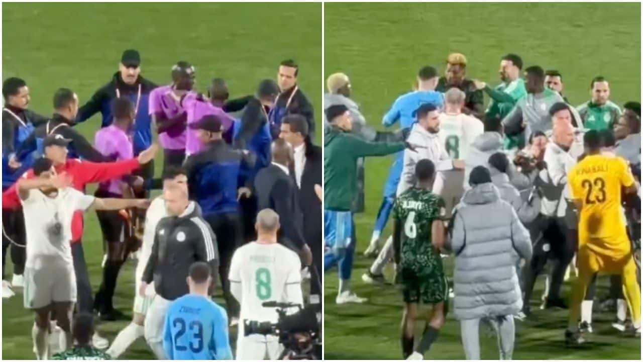 Nigeria-Algeria finisce in rissa, Luca Zidane scatena il caos: arbitro scortato e scontri in tribuna
