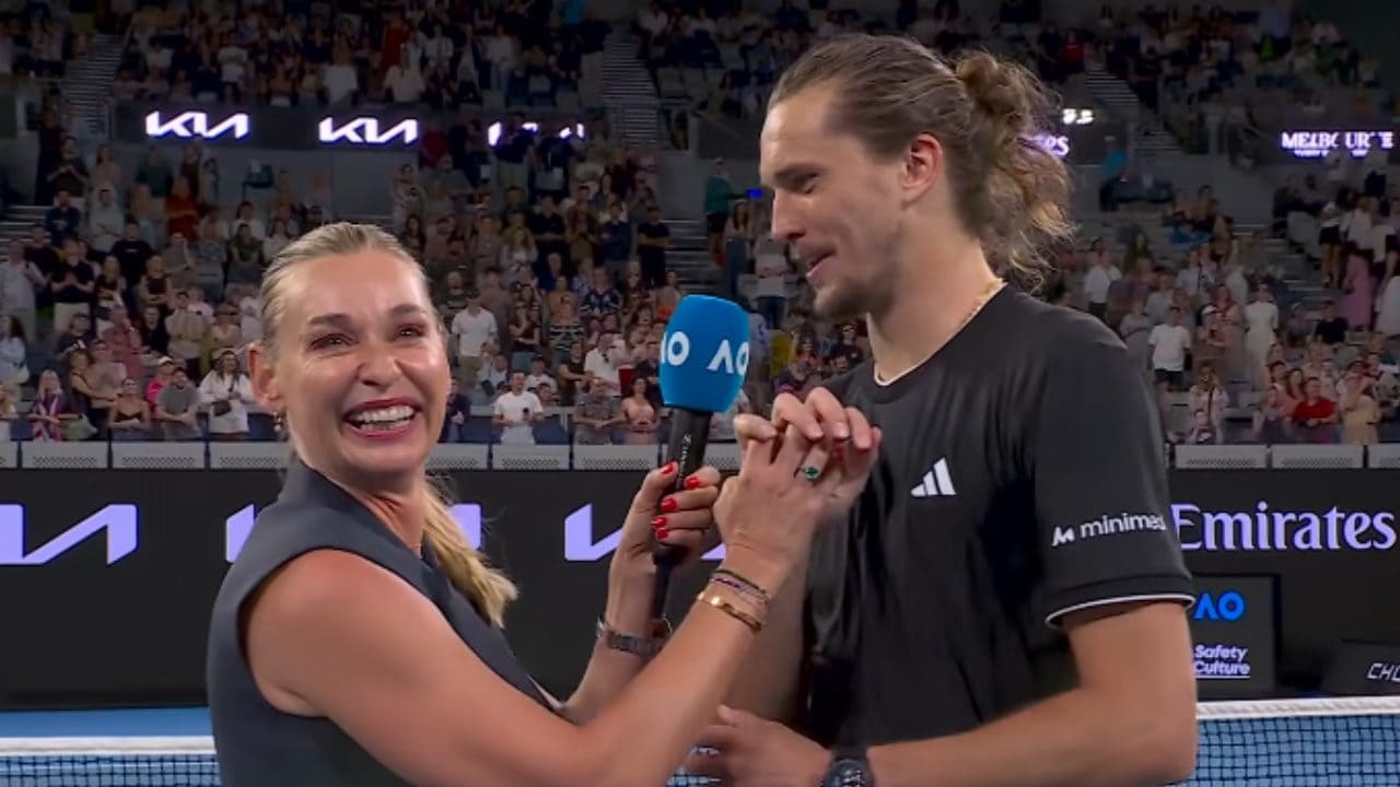 Sascha Zverev prova a incastrare Barbara Schett: "Ho chiesto a tuo marito, a lui va bene"