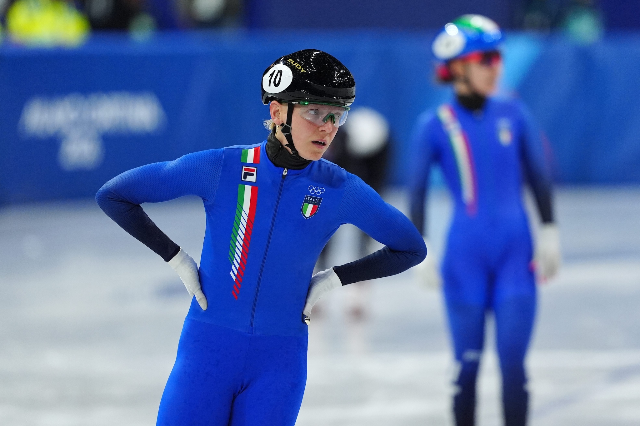 Arianna Fontana in gara.