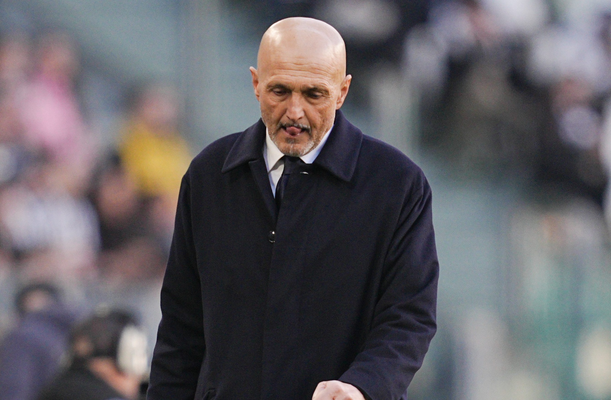 La delusione di Spalletti durante la partita col Como