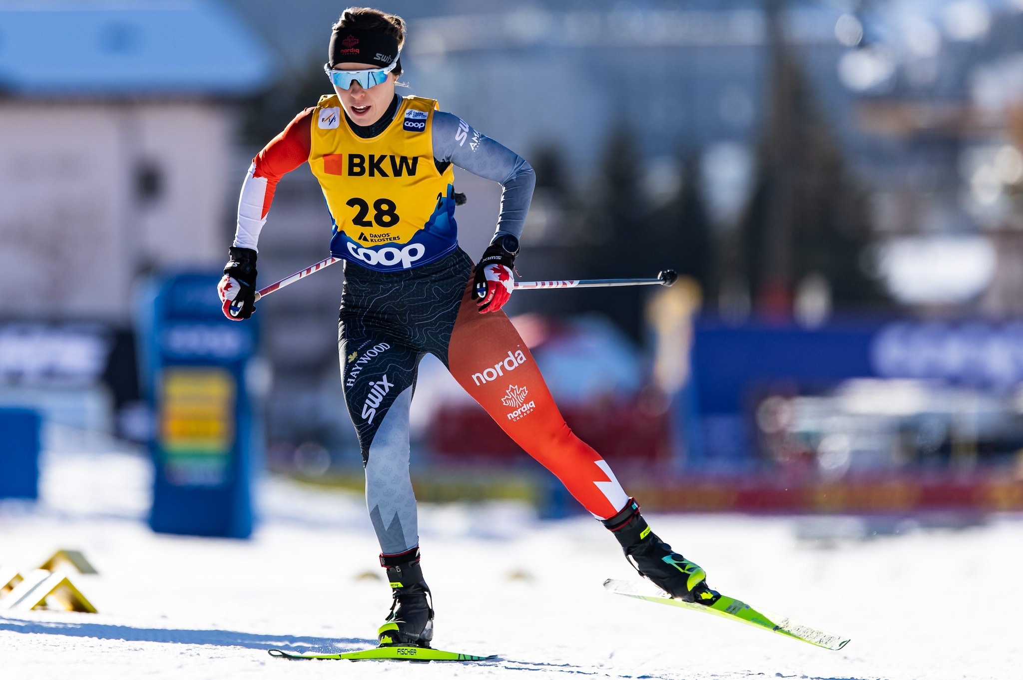 Katherine Stewart–Jones in azione nella 10km di Davos a dicembre