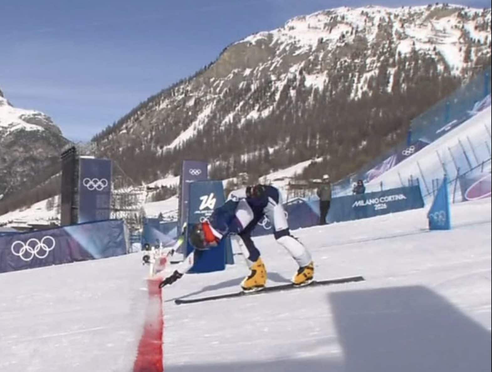 L’immagine al fotofinish che ha decretato il terzo posto di Zamfirov