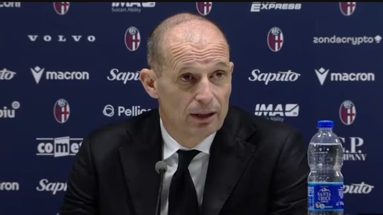 Allegri spiazzato da una domanda in conferenza dopo il trionfo del Milan a Bologna: "Non lo so"