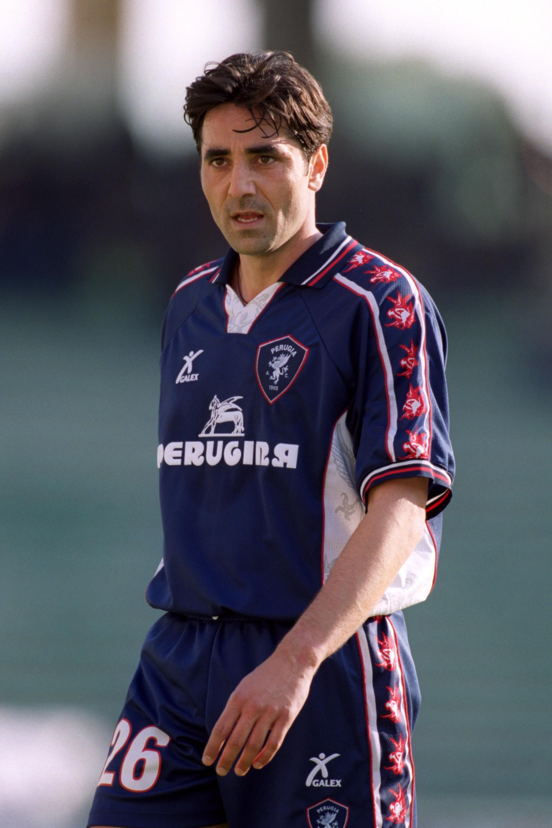 Massimiliano Cappioli con la maglia del Perugia.