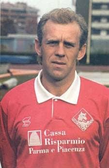Giorgio Papais con la maglia del Piacenza: ci ha giocato dal 1990 al 1995