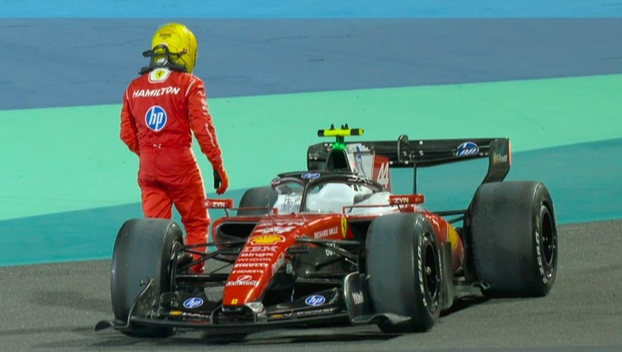 Hamilton resta a piedi in Bahrain, ma è soddisfatto della Ferrari nei test: "Scoperte interessanti"