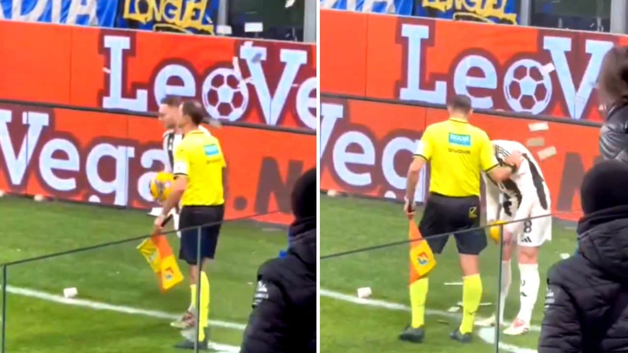 Koopmeiners ricoperto di banconote dalle tribune durante Atalanta-Juventus: cosa è successo