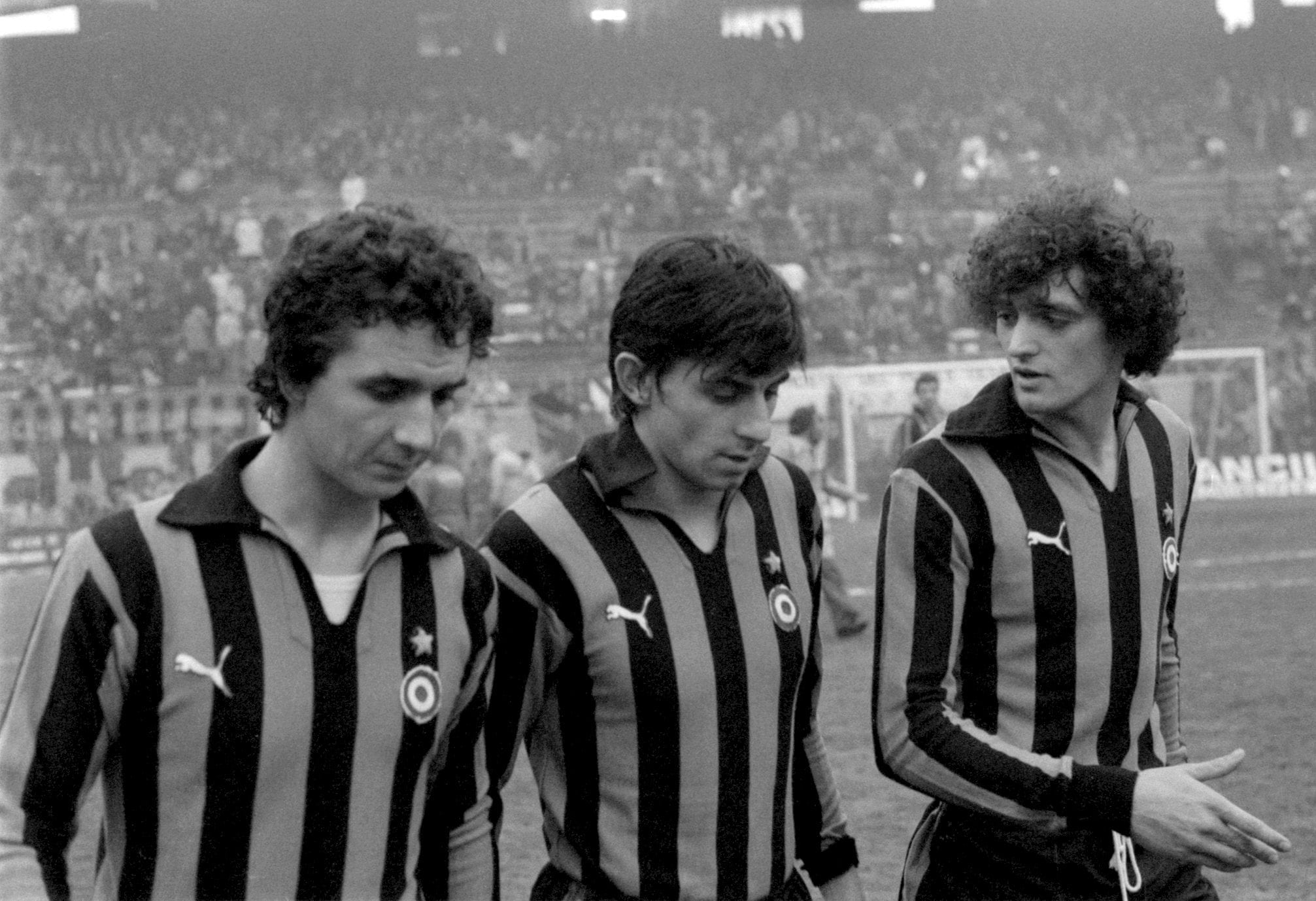 Muraro, Altobelli e Beccalossi con la maglia dell’Inter.