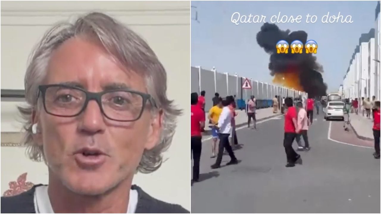 Roberto Mancini sotto le bombe a Doha: “Ero a messa e mi arriva un messaggio d’allarme in arabo”