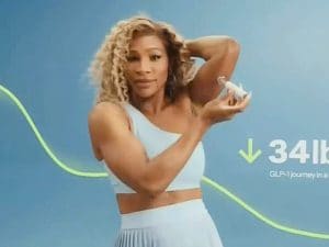 Serena Williams travolta dalle polemiche al Super Bowl per lo spot in cui si inietta il farmaco GLP-1