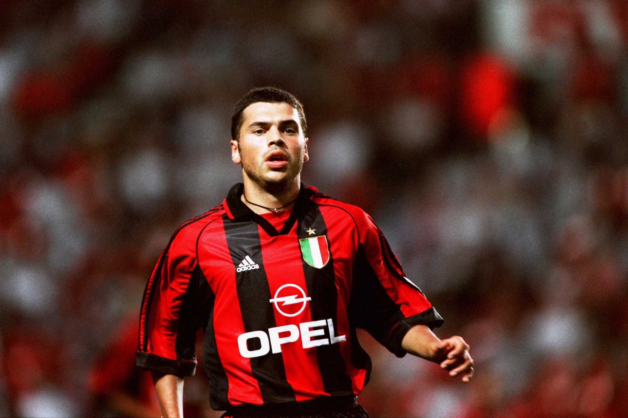 Max Tonetto con la maglia del Milan.