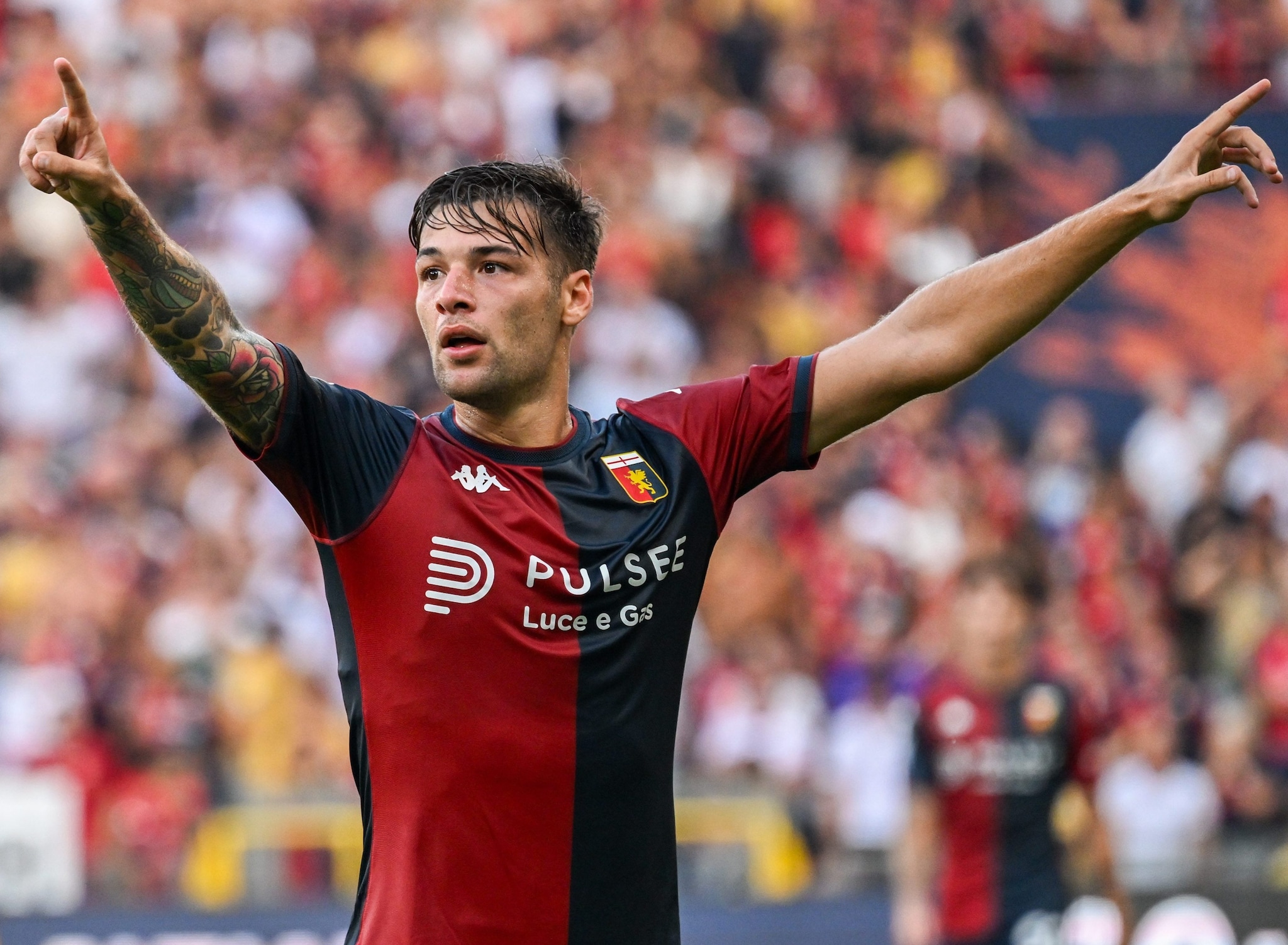 Vogliacco e il Genoa, la squadra con cui ha segnato il suo primo gol.