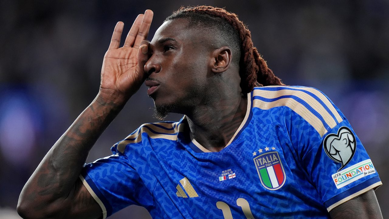 Kean esulta dopo il gol del 2–0