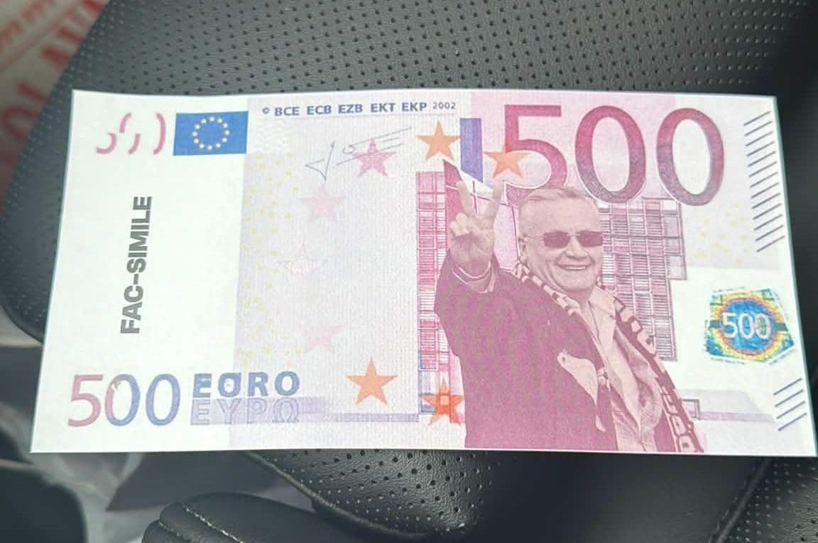 La banconota finta distribuita dal presidente della Scafatese.