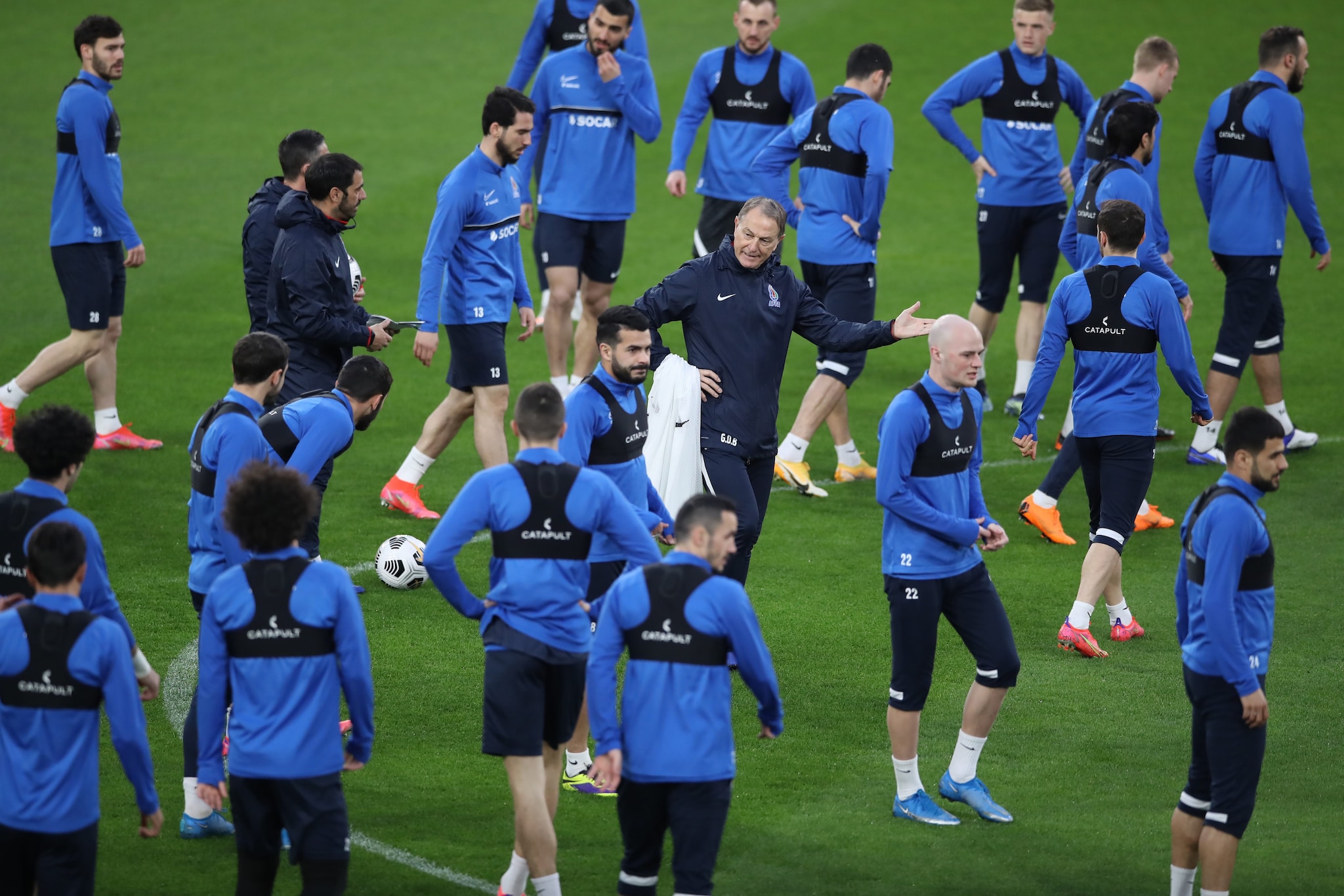 De Biasi durante una sessione d’allenamenti.