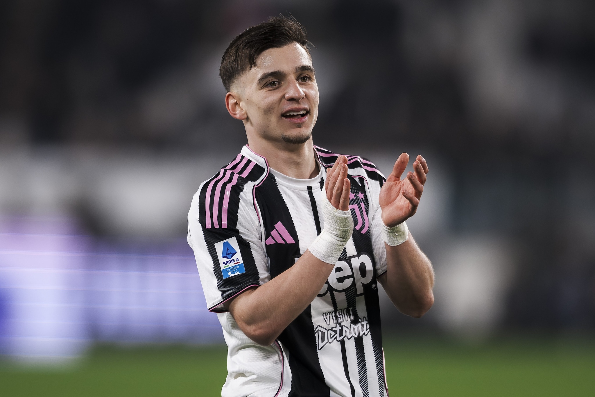 Francisco Conceicao in campo con la Juventus.