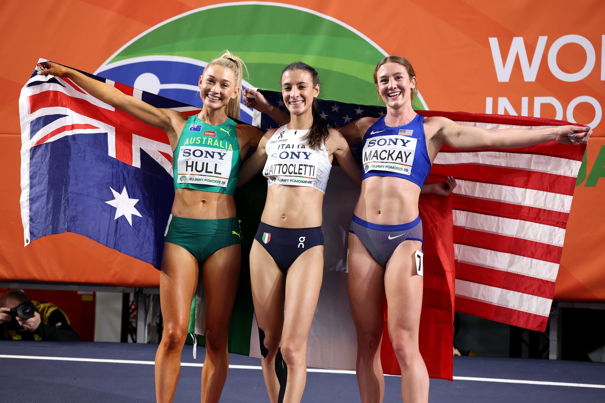 Il podio dopo la gara di oggi.