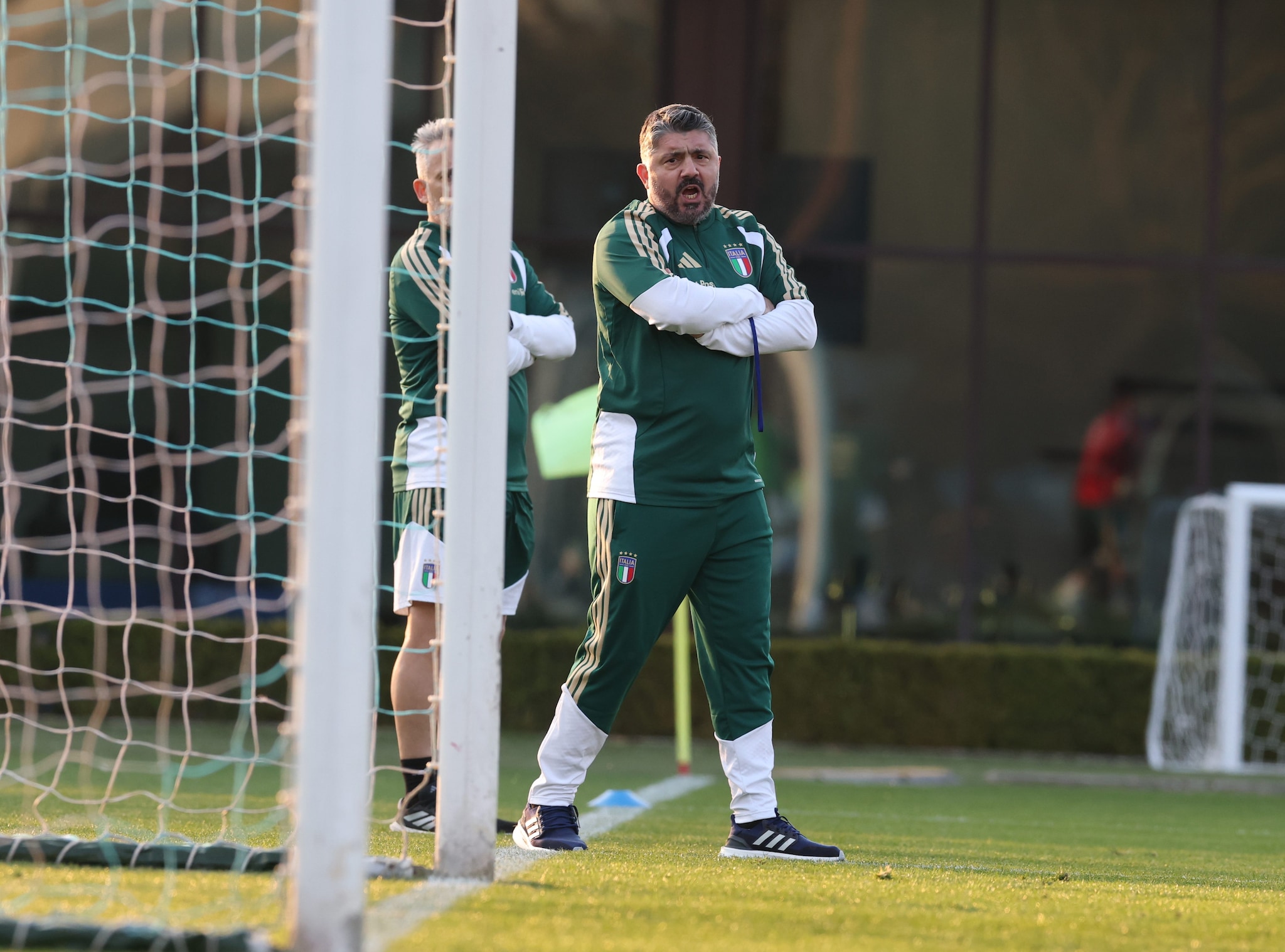 Gattuso in campo per seguire gli allenamenti della Nazionale.