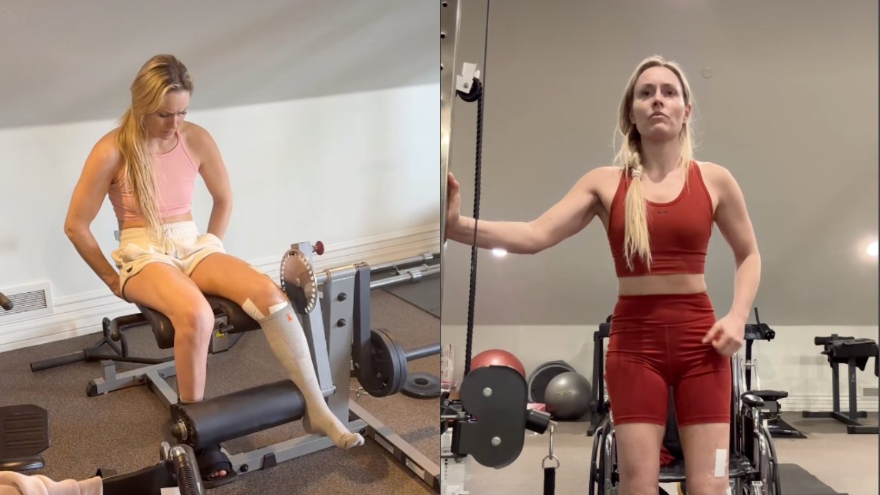 Lindsey Vonn si allena in palestra a meno di un mese dal terribile incidente: "Momenti duri ma sono grata"