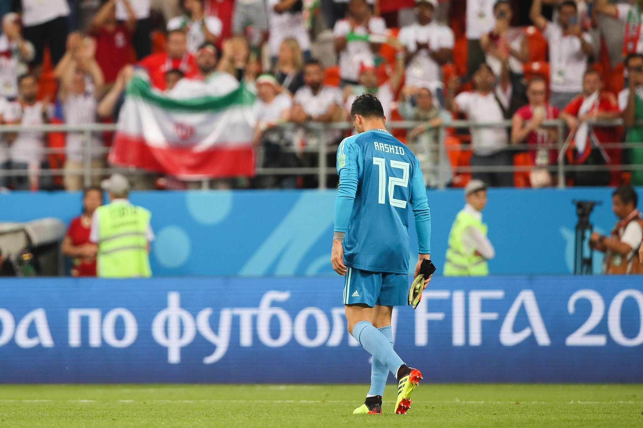 Rashid Mazaheri con la maglia dell’Iran nel 2018